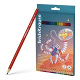 Карандаши ErichKrause Kids "Space Aninals" 18цв., пластиковые (61783) трехгранные