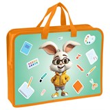 ! РАСПРОДАЖА Папка на молнии с ручками А4 Мульти-Пульти "Зайка" ширина 70мм (ПТ-14_4_60102) пластик