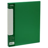 Папка с мет. зажимом в середине СТАММ "Кристалл" зеленая (ММ-30800) 17мм, 700мкм, А4
