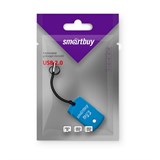 Картридер USB 2.0 "Smartbuy" для micro-SD (SBR-706-B) голубой