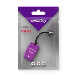 Картридер USB 2.0 "Smartbuy" для micro-SD (SBR-706-F) фиолетовый