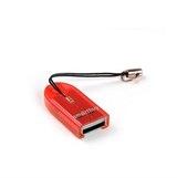 Картридер USB 2.0 "Smartbuy" для micro-SD (SBR-710-R) красный