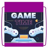 ! РАСПРОДАЖА Сумка для обуви с карманом на молнии "Время для игры" 34*42см (СДС-71)