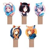 ! РАСПРОДАЖА Зажимы для бумаг деревянные  7мм "MESHU" (MS_55483) "Neko", комплект 10шт.