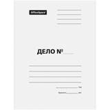 Папка - обложка для бумаг "Дело", картонная 380 г\м2 "OfficeSpace" белая, мелов. (158532) до 200л.