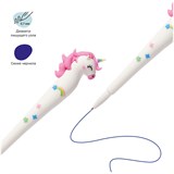 ! РАСПРОДАЖА Ручка шар. MESHU "Unicorn" (296415) синяя, 0.7мм, большой корпус soft-touch с топпером