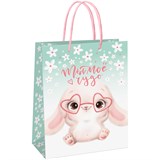 ! РАСПРОДАЖА Пакет подарочный MESHU 11х14х6,5см (MS_61593) "Cute rabbit" матовая лам.