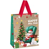 ! РАСПРОДАЖА Пакет подарочный MESHU 18х23х10см (MS_61637) "Santa" крафт