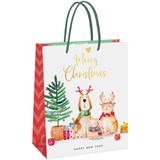 ! РАСПРОДАЖА Пакет подарочный MESHU 23х32х12см (MS_61615) "NY greetings" фольга, глянцевая ламинация