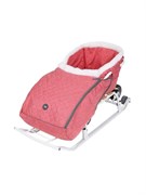 Матрасик для санок НИКА "Джинс" (СС3-2С/К) мех. отделка, молния, красный