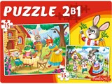 MAXI-пазлы 2 в 1 "Мир сказок №9" (ПМ15-9465) 15 + 15 элементов
