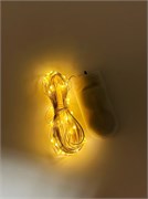 Гирлянда на батар. диодная  50 ламп 2м "Роса" теплый белый свет, под 2 бат. R6