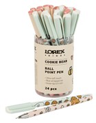 ! РАСПРОДАЖА Ручка шар. LOREX "Cookie Bear" (LXKOPSS-CB, 247247) на масляной основе, синяя 0.5мм, ultra-soft touch корпус, игольчатый стержень