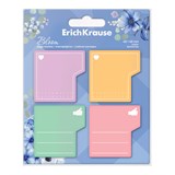 ! РАСПРОДАЖА Закладки самоклеящ. ErichKrause "Pastel Bloom" (61771) 45*45мм, 4цв.*20л.