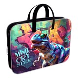! РАСПРОДАЖА Папка на молнии с ручками А4 ErichKrause "Dino Art" 360*290*70мм (62914) полиэстер
