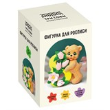 ! РАСПРОДАЖА Набор для творчества "Роспись по гипсу. Весенний мишка" фигурка + краски с кистью (НР_57021, ТРИ СОВЫ)