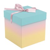 ! РАСПРОДАЖА Коробка подарочная складная MESHU "Gradient", 15*15*15см (MS_62562) с лентой