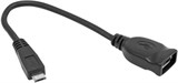 Адаптер micro-USB(M) to USB(F), 8см "Defender" черный (87300) для подключения OTG устройств