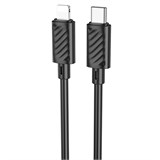 Кабель Lightning - Type-C, 1 м, PD20W, "Gratified", силиконовый, 2.4А (X88, 6931474783288) "HOCO", черный