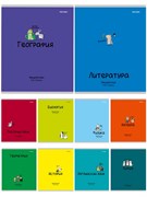 Комплект тетрадей 48л. "MINI FRIENDS" - 10 предметов (48-2519, Prof-Press) лён