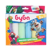 ! РАСПРОДАЖА Набор мелков цветных МультиАрт "БУБА" 6цв. (100MEL6-BUBA-WOT, 397974) для рисования на асфальте
