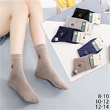 Носки дет. "Syltan" р.10-12 лет, высокие,  хлопок 80%, эластан 15% (3754) с рис., в ассорт.