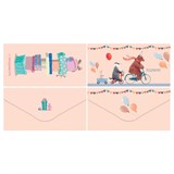 ! РАСПРОДАЖА Конверт для денег MESHU "Без текста" (MS_65068) "Birthday party" глянц. ламинация, 2 дизайна в ассорт.
