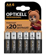Батарейка LR6 "Opticell Professional" (полный аналог Duracell), алкалиновая, на блистере BL6