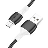 Кабель microUSB - USB, 1 м, "BX84 Rise", в коробке (6974443386783) "Borofone", черный, 2.4A