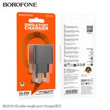 Зарядное устройство сетевое Borofone "Erudite" (BAS11A, 6941991104596) 2.1А, 1 USB, черный