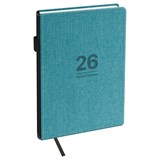 ! РАСПРОДАЖА Ежедневник BG 2026г. А5 176л. "Fillsta. Teal" (DdA5_09615) бирюзовый, тв.переплет, кожзам