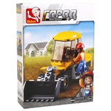 Конструктор SLUBAN   91 дет. "Трактор с водителем" (М38-В0377B) в коробке