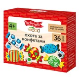 Игра развивающая деревянная "Охота за конфетами" 36 фигурки + 3 кубика (05695) 4+ "Far far land Wood"