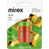 Аккумулятор R6 "Mirex" 2700 mAh, на блистере BL2