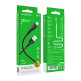 Кабель microUSB - USB, 1 м, "BX51", в коробке (6931474743916) "Borofone", черный, 2.4A