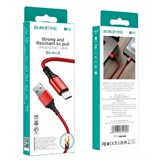 Кабель microUSB - USB, 1 м, "BX54", в нейлоновой оплетке, в коробке (6931474745828) "Borofone", красный, 2.4A