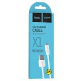 Кабель microUSB - USB, 1 м, "X1 Rapid", силиконовый, в коробке (6957531032038) "HOCO", белый, 2.4A