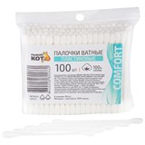 Ватные палочки "Рыжий кот" 100шт. в пакете (105513)