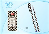 Ручка гелевая "Valuable" синяя 0.5мм (K97) игольчатый стержень, корпус с рисунком "клетка" - фото 297854