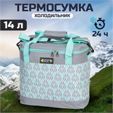 Термосумка 31*1632см "Green Days" 14л мятно-серая (СА 214017.02) полиэстер, алюминий - фото 297865