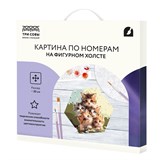 Картина по номерам на фигурном холсте 30см "Пять милых котят" форма "многоугольник" (FCF30_00011) ТРИ СОВЫ, с акриловыми красками