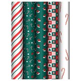 Бумага для упаковки подарков MESHU 70*100см. "Christmas pattern" (MS_66806) 80г/м, в ассорт.