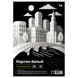 Картон белый BG А4 24л. мелованный (КБ24_06676) в пакете