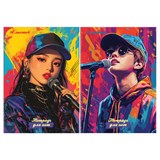 Тетрадь для нот BG 16л., А4, вертикальная, на скрепке "K-pop" (ТН4ск16_лг 57823) глянцевая ламинация