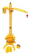 Кран башенный на батар., высота 72см, проводной пульт (9/0039, "Нордпласт") свет, поворот башни, подъем и опускание груза, в коробке 39*35см