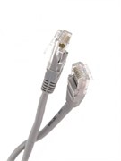 Патч-корд литой TELECOM UTP, 1м, кат. 5е, серый (NA102-1м)