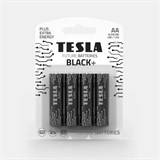 Батарейка LR6 "Tesla Batteries Black", алкалиновая, на блистере BL4