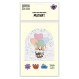 Алмазная мозаика  9,5*10см "Магнит. Корги - путешественник" (АММ_65743, "ТРИ СОВЫ") частичное заполнение
