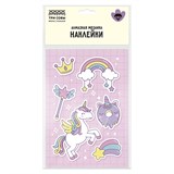 Алмазная мозаика 10*14,7см "Наклейки. Волшебный единорог" (АМН_65747, "ТРИ СОВЫ") частичное заполнение
