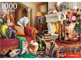 Puzzle 1000 элементов "Британские кошки в гостиной" (Ф1000-0195)